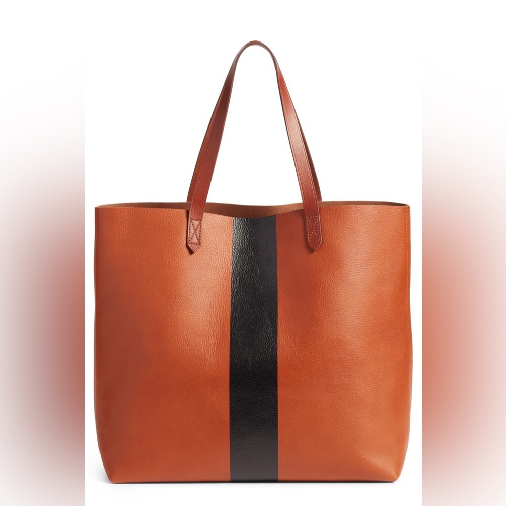 Madewell Transport Tote Black Paint Stripe
